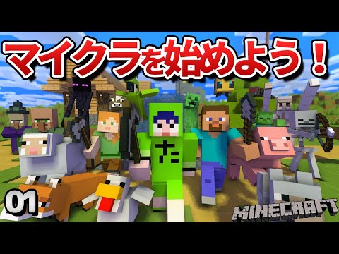 【01】初心者向けのマインクラフト　序盤のサバイバルを解説！【minecraft】