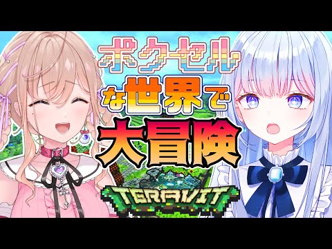 【TERAVIT/テラビット】8ビットのオープンワールドで大冒険？！大建築！！？【藍沢もも/白鳥怜奈/ぼいそーれ】